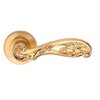 Купить Комплект дверных ручек ARCHIE модель FLOR, S. GOLD (матовое золото) по цене 5600 руб. в Москве