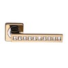 Купить Комплект дверных ручек ARCHIE SILLUR C199 (Crespo) P. GOLD/CRYSTAL по цене 6950 руб. в Москве