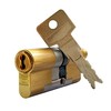 Купить Цилиндровый механизм EVVA 3KS (102)56/46 ключ/вертушка, латунь по цене 26817 руб. в Москве