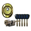 Купить Цилиндровый механизм MOTTURA CHAMPIONS 3DKey C3DP-(82)51/31-00C5, ключ/длинный шток, цвет PVD по цене 42500 руб. в Москве