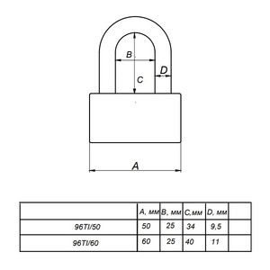 1SML  �������� ����� ABUS 96TI/60 B/EFSPP