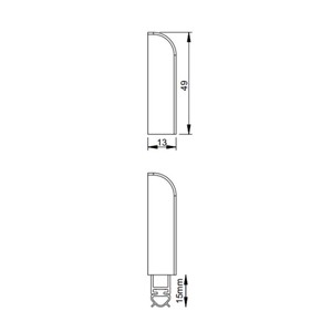 1SML  ����� �������������� ��������� Athmer M-12 FS silver, silicone L=730�� (�����������) 