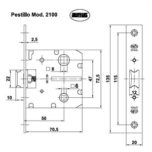 1SML  ������� ������������ � ��������� Amig mod. 2100 (47*50), ����