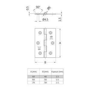 1SML  ����� ������� ��������� Amig 2002-60*40 inox, ����. �����