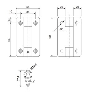 1SML  ����� ������� ��������� Avers ����� ������� ��������� Avers 90*56*2-INOX/304 (R6)