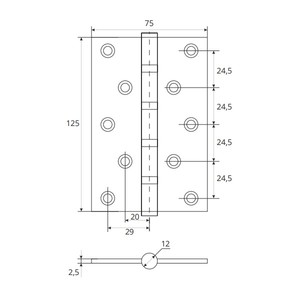 1SML  ����� ������� ������������� Avers 125*75*2,5-B4-AB, ������