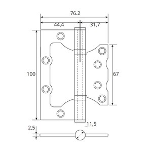 1SML  ����� ��������� Avers 100*75*2,5-B2-CR, ����