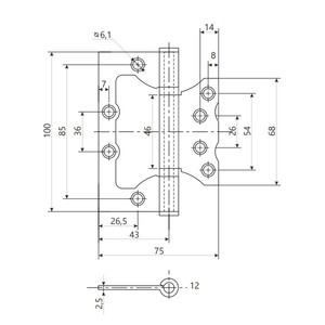 1SML  ����� ��������� Code Deco 100*75*2,5-B2-NISM, ������������ ������