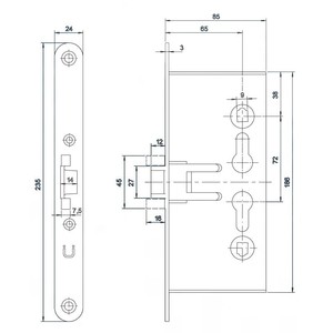 1SML  ����� ��� ��������������� ������ DoorLock 1739/65mm PZ ZN