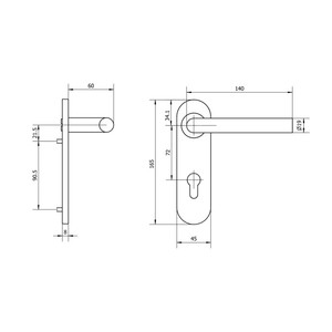 1SML  ����� ������� DoorLock 040KP/F PZ72 L-form (���� 8*8), ������� ����������� �����