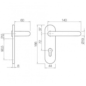 1SML  ����� ������� DoorLock 038KP/F PZ72 U-form (���� 8*8), ������� ����������� �����