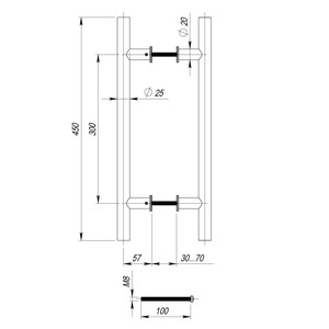 1SML  �����-����� Fuaro PULL.PH25/300.22 INOX 304 (PH-22-25/300-INOX), ����������� �����