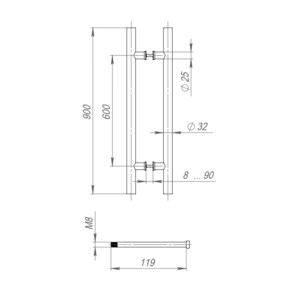 1SML  �����-����� Fuaro PULL.PH32/900.22 INOX 304 (PH-22-32/900-INOX) ������
