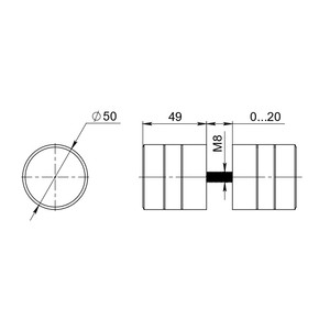 1SML  �����-������ Fuaro (�����) R.DSS304-button INOX 304
